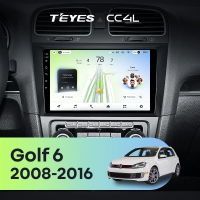 Штатная магнитола для Volkswagen Golf 6 (2008-2016) - Teyes CC4L на Android 14, 8-ядер, 6ГБ-64ГБ, SIM-слот