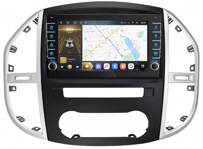 Магнитола для Mercedes-Benz Vito 2014+ - Carmedia OL-1946 (крутилки) QLed, Android 10, ТОП процессор, CarPlay, SIM-слот (CarPlay)