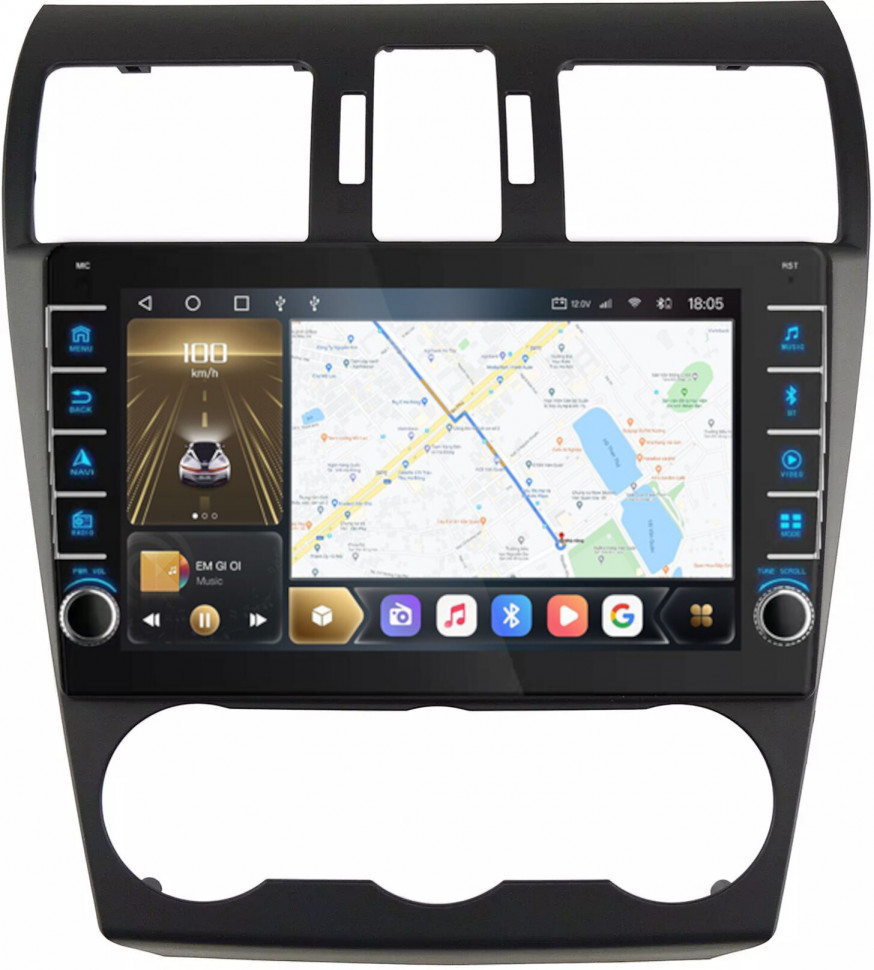 Магнитола для Subaru Forester, Impreza, XV 2015-2018 - Carmedia OL-9511-3 (крутилки) QLed, Android 10, ТОП процессор, CarPlay, SIM-слот (CarPlay)