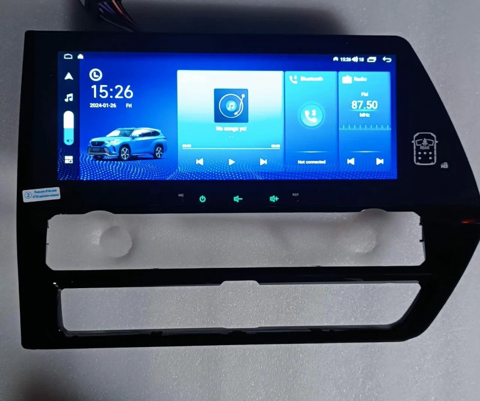 Магнитола для Toyota Highlander 4 2022+ (Европа/США) - Carmedia NH-T1215  Android 10, 8ГБ+128ГБ, SIM-слот (CarPlay) 
