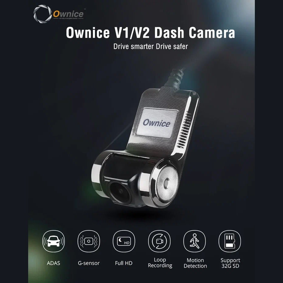 Видеорегистратор Carmedia OL-DVR-ADAS-V3, 1920х1080p, ADAS (контроль полос и предупреждение столкновений)