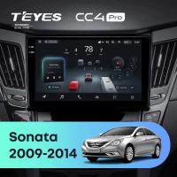 Штатная магнитола для Hyundai Sonata 6 YF (2009-2014) (Экран 9,5") - Teyes CC4 Pro на Android 13, 8-ядер, 12ГБ-256ГБ, SIM-слот