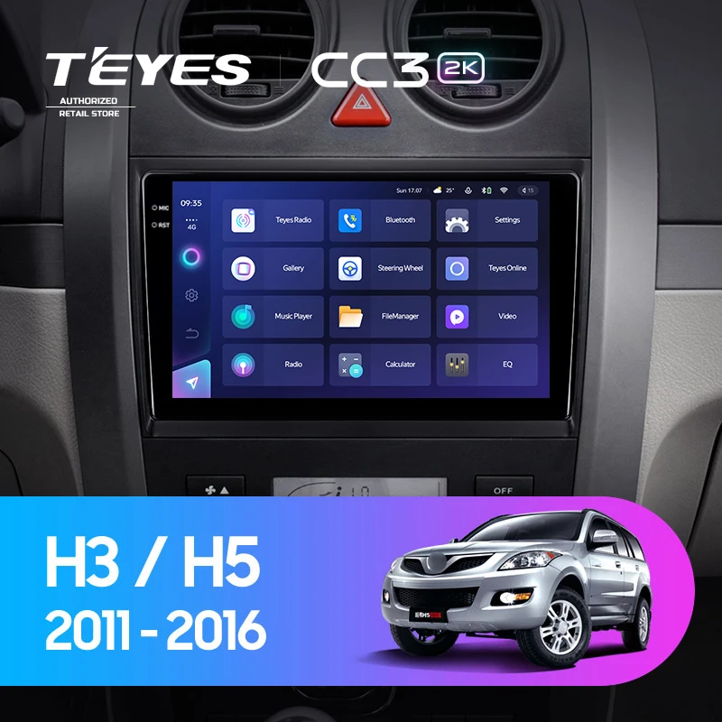 Штатная магнитола Teyes CC3 2K 4/64 Great Wall Hover H3 H5 (2011-2016)