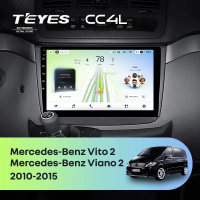 Штатная магнитола для Mercedes-Benz Vito W639 / Viano (2010-2015) - Teyes CC4L на Android 14, 8-ядер, 6ГБ-64ГБ, SIM-слот